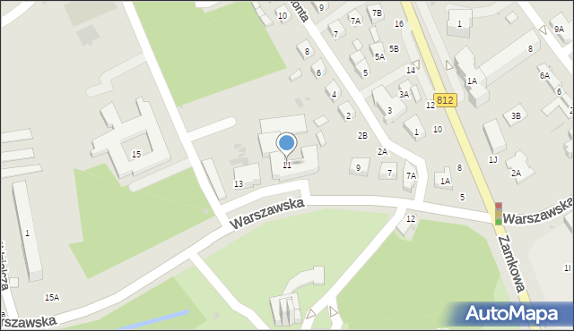 Biała Podlaska, Warszawska, 11, mapa Białej Podlaskiej