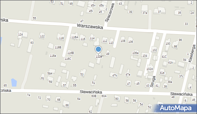 Biała Podlaska, Warszawska, 112a, mapa Białej Podlaskiej