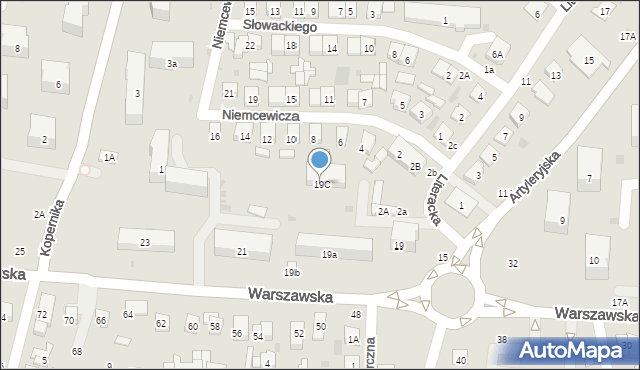 Biała Podlaska, Warszawska, 19C, mapa Białej Podlaskiej