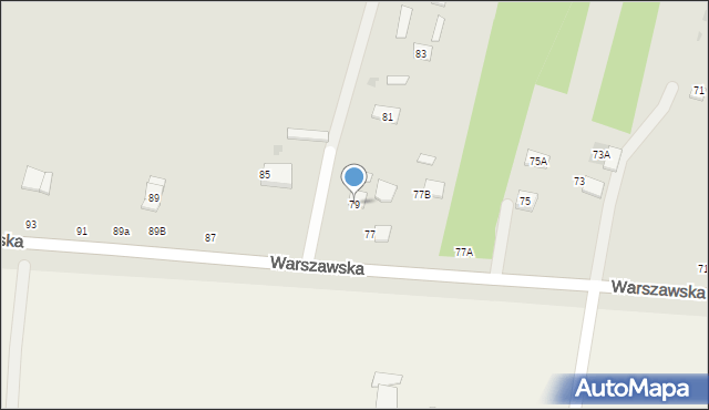 Biała Podlaska, Warszawska, 79, mapa Białej Podlaskiej