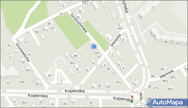 Białystok, Warecka, 10/1, mapa Białegostoku