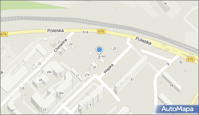 Białystok, Wąska, 21, mapa Białegostoku