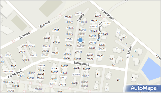 Bielawa, Warszawska, 200/34, mapa Bielawa