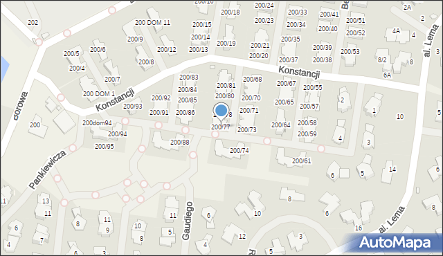 Bielawa, Warszawska, 200/77, mapa Bielawa