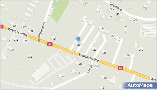 Bieruń, Warszawska, 149, mapa Bieruń