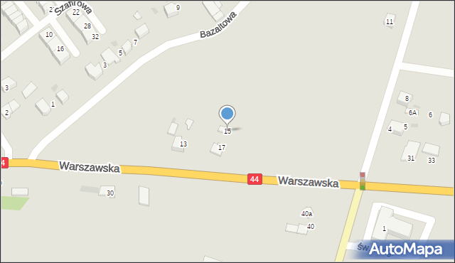 Bieruń, Warszawska, 15, mapa Bieruń