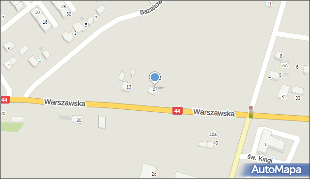 Bieruń, Warszawska, 17, mapa Bieruń