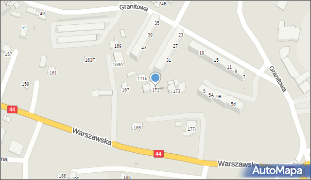 Bieruń, Warszawska, 171, mapa Bieruń
