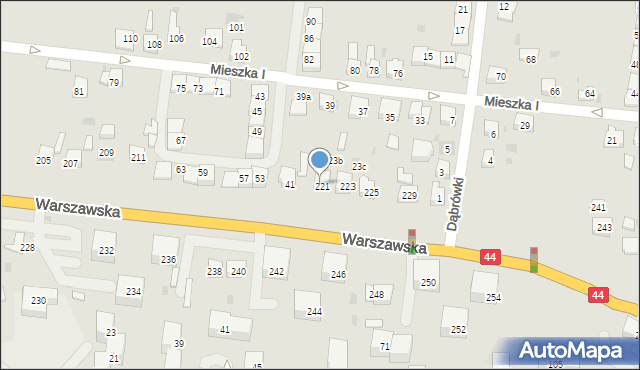 Bieruń, Warszawska, 223a, mapa Bieruń