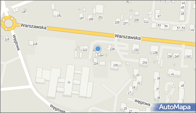 Bieruń, Warszawska, 226, mapa Bieruń