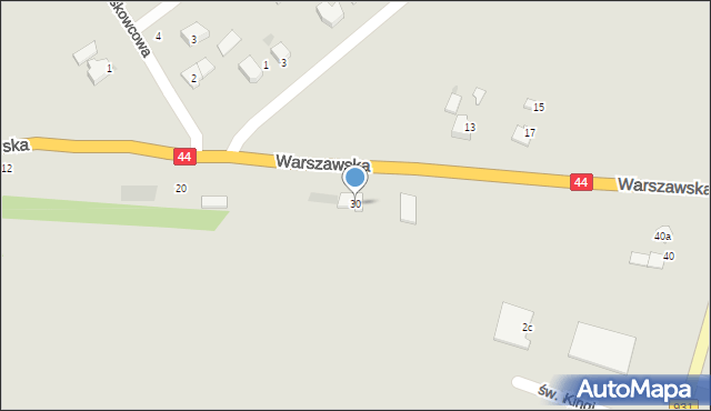 Bieruń, Warszawska, 30, mapa Bieruń