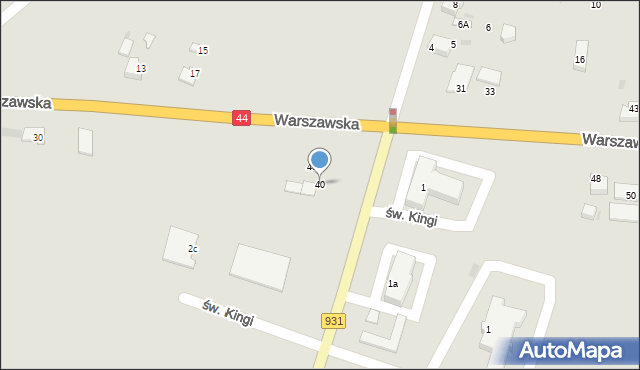 Bieruń, Warszawska, 40, mapa Bieruń