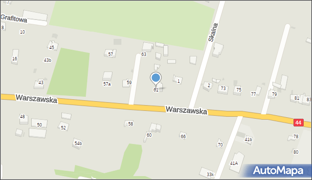 Bieruń, Warszawska, 61, mapa Bieruń