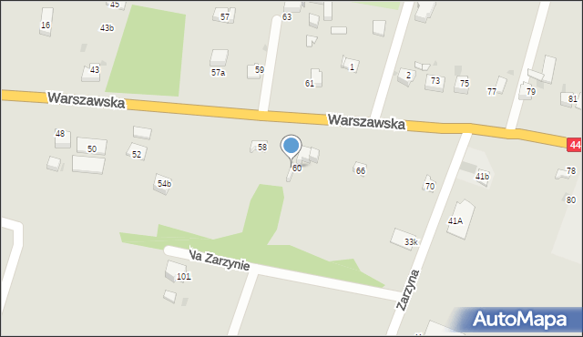 Bieruń, Warszawska, 62a, mapa Bieruń