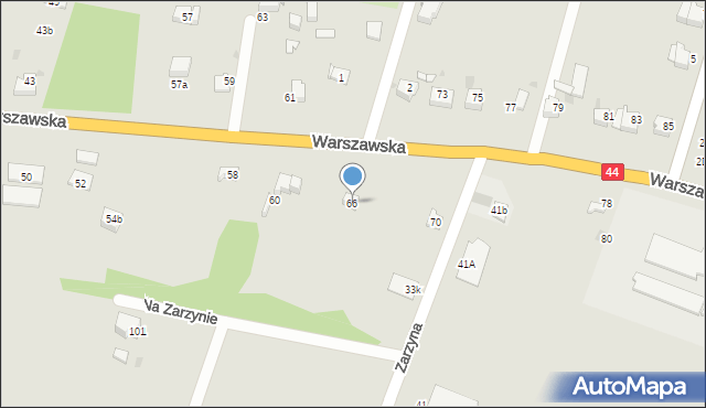 Bieruń, Warszawska, 66, mapa Bieruń