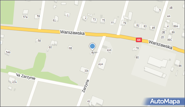 Bieruń, Warszawska, 70, mapa Bieruń