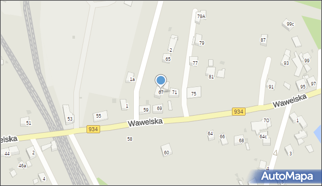 Bieruń, Wawelska, 67, mapa Bieruń