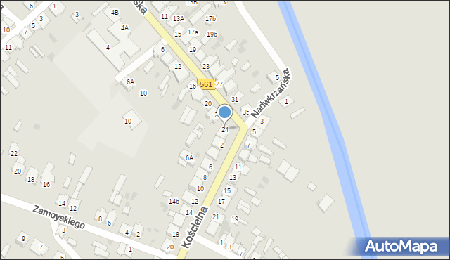 Bieżuń, Warszawska, 24, mapa Bieżuń