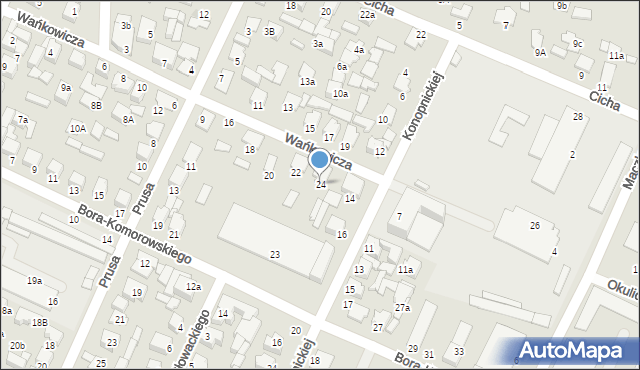 Biłgoraj, Wańkowicza Melchiora, 24, mapa Biłgoraj