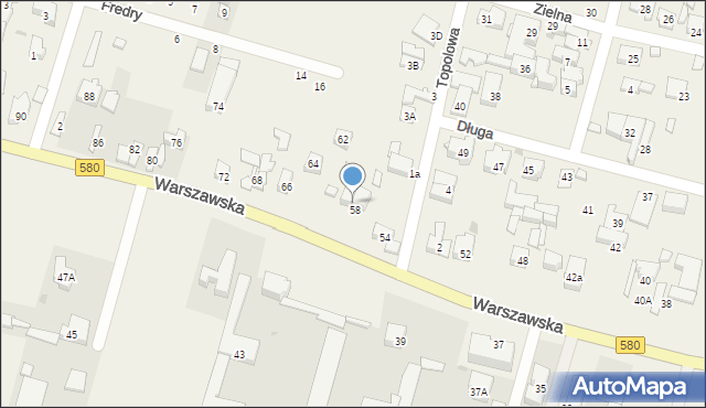 Blizne Jasińskiego, Warszawska, 58/60, mapa Blizne Jasińskiego