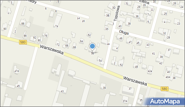Blizne Jasińskiego, Warszawska, 58, mapa Blizne Jasińskiego
