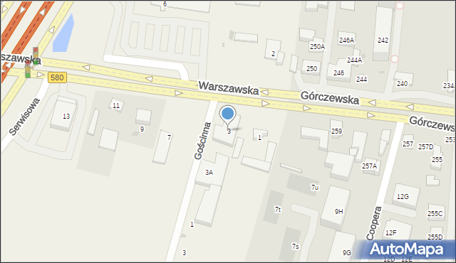 Blizne Łaszczyńskiego, Warszawska, 3, mapa Blizne Łaszczyńskiego