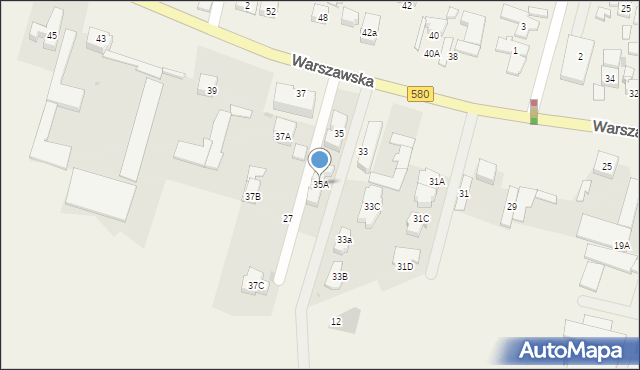 Blizne Łaszczyńskiego, Warszawska, 35A, mapa Blizne Łaszczyńskiego