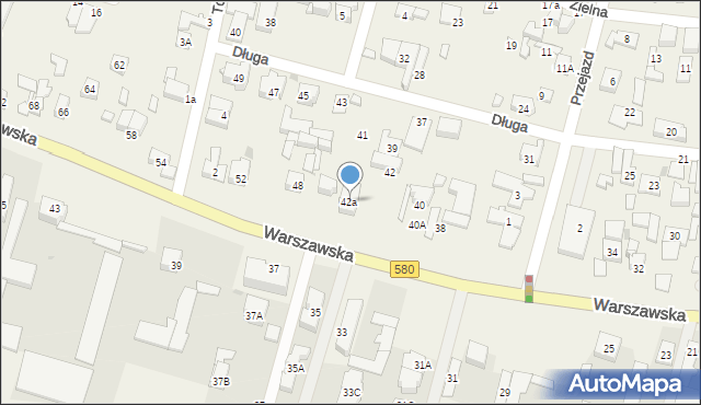 Blizne Łaszczyńskiego, Warszawska, 44A, mapa Blizne Łaszczyńskiego