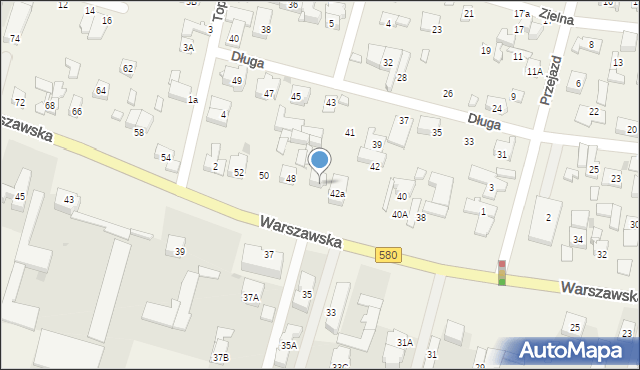 Blizne Łaszczyńskiego, Warszawska, 46, mapa Blizne Łaszczyńskiego
