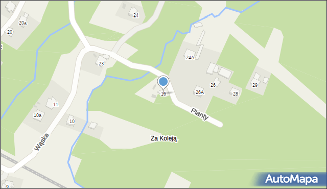 Bliżyn, Wąska, 16, mapa Bliżyn