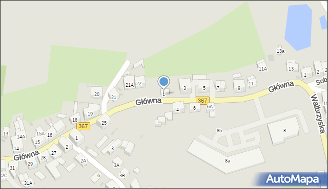 Boguszów-Gorce, Wałbrzyska, 1, mapa Boguszów-Gorce