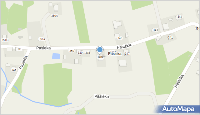 Borzęcin, Waryś, 348a, mapa Borzęcin