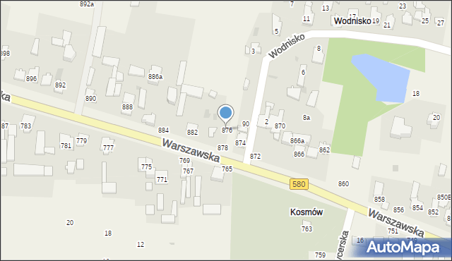 Borzęcin Duży, Warszawska, 876, mapa Borzęcin Duży