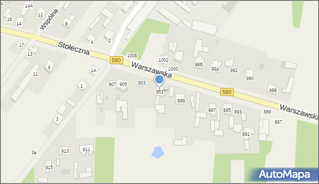 Borzęcin Mały, Warszawska, 901, mapa Borzęcin Mały