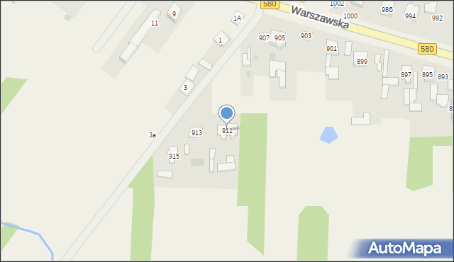 Borzęcin Mały, Warszawska, 911, mapa Borzęcin Mały