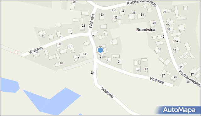 Brandwica, Wałowa, 5, mapa Brandwica