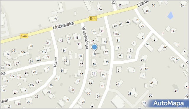 Brodnica, Waryńskiego Ludwika, 38, mapa Brodnica