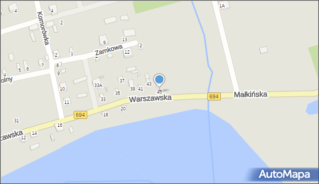 Brok, Warszawska, 45, mapa Brok