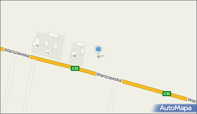 Broszków, Warszawska, 64, mapa Broszków