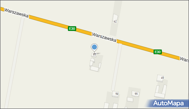 Broszków, Warszawska, 65, mapa Broszków