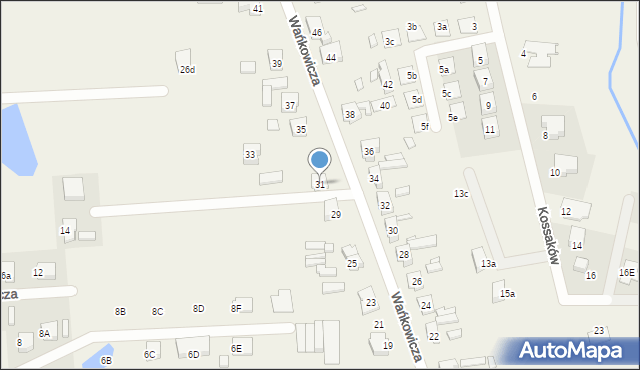 Brzezie k. Sulechowa, Wańkowicza Walentego, 31, mapa Brzezie k. Sulechowa