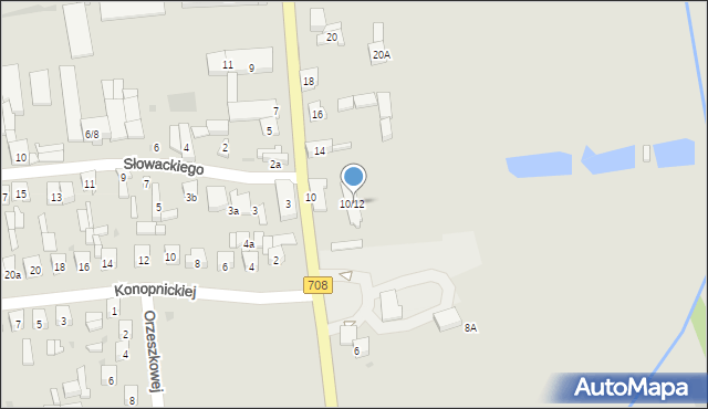 Brzeziny, Waryńskiego Ludwika, 10/12, mapa Brzeziny