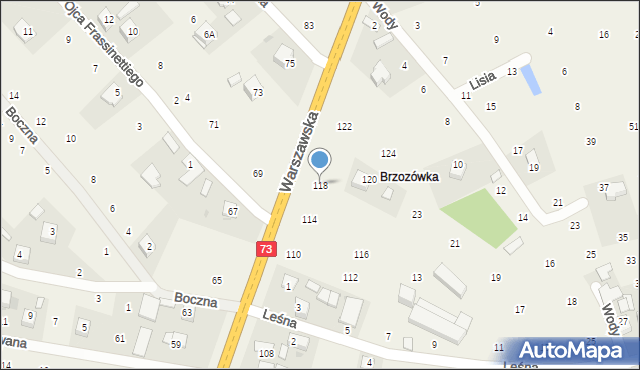 Brzozówka, Warszawska, 118, mapa Brzozówka