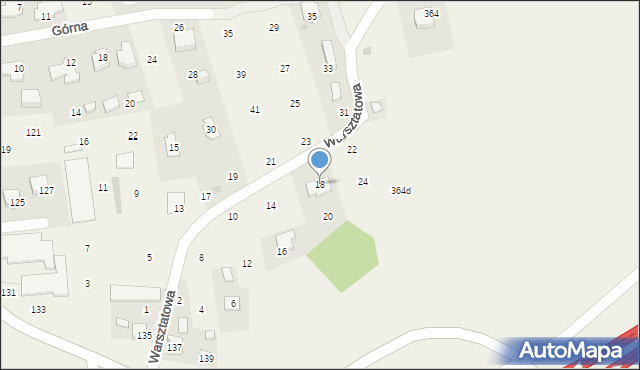 Brzozówka, Warsztatowa, 18, mapa Brzozówka