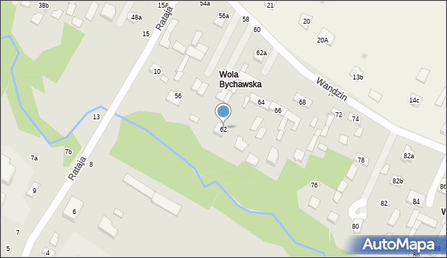 Bychawa, Wandzin, 62, mapa Bychawa