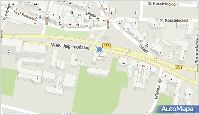 Bydgoszcz, Wały Jagiellońskie, 12, mapa Bydgoszczy