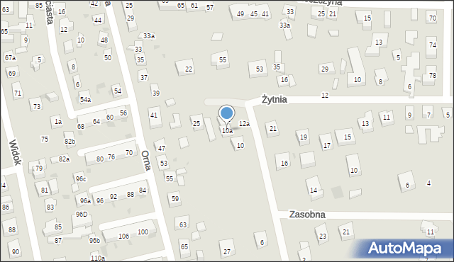 Bydgoszcz, Warzywna, 10a, mapa Bydgoszczy