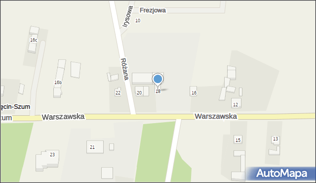Chojęcin-Szum, Warszawska, 18, mapa Chojęcin-Szum