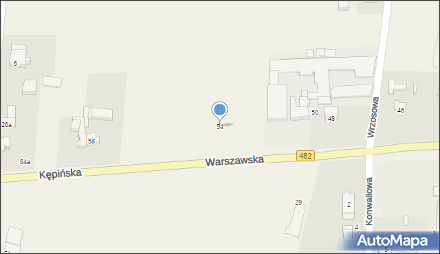 Chojęcin-Szum, Warszawska, 54, mapa Chojęcin-Szum