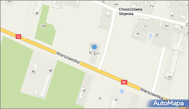Choszczówka Stojecka, Warszawska, 57, mapa Choszczówka Stojecka
